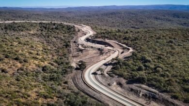 Imagen de la ruta pavimentada que une Santa Rosa de Calamuchita y Soconcho