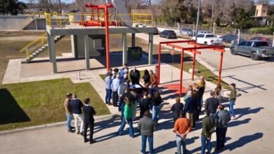 Imagen de la obra de saneamiento cloacal en San Agustín