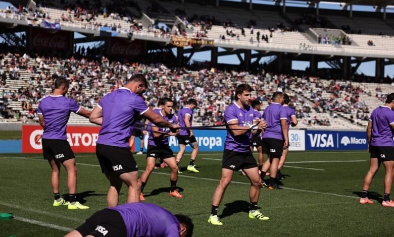 Imagen de Los Pumas en entrenamiento