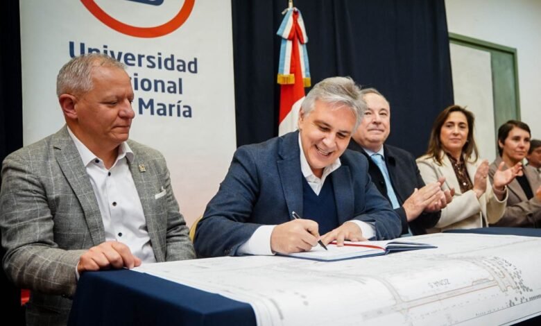 Gobierno de Córdoba y Universidad Nacional de Villa María firmar convenio para obras de infraestructura