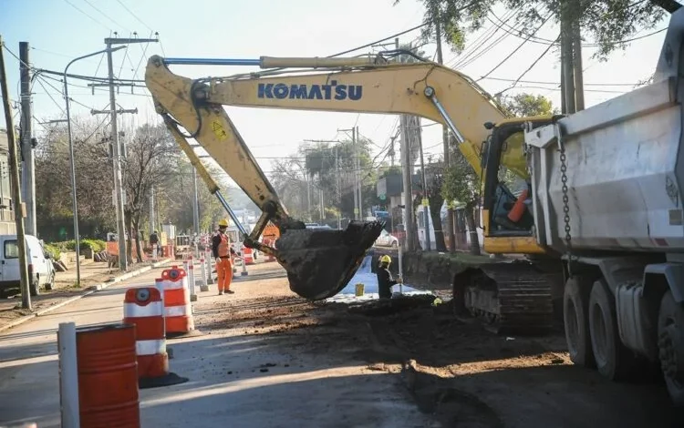 Trabajos de construcción en la avenida Bodereau