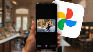 Imagen de la pantalla de Google Fotos mostrando el álbum de stickers