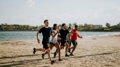 Persona corriendo en un día caluroso