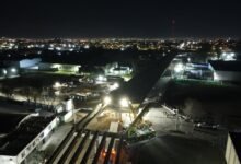 Imagen del altonivel de la avenida Vélez Sarsfield en construcción