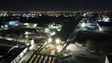 Imagen del altonivel de la avenida Vélez Sarsfield en construcción