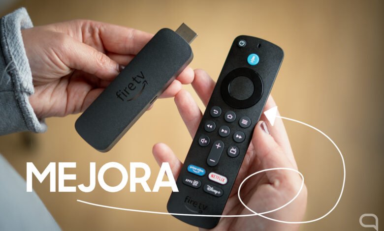 Imagen de la interfaz de Amazon Fire TV HD con la función Pantalla Adaptativa