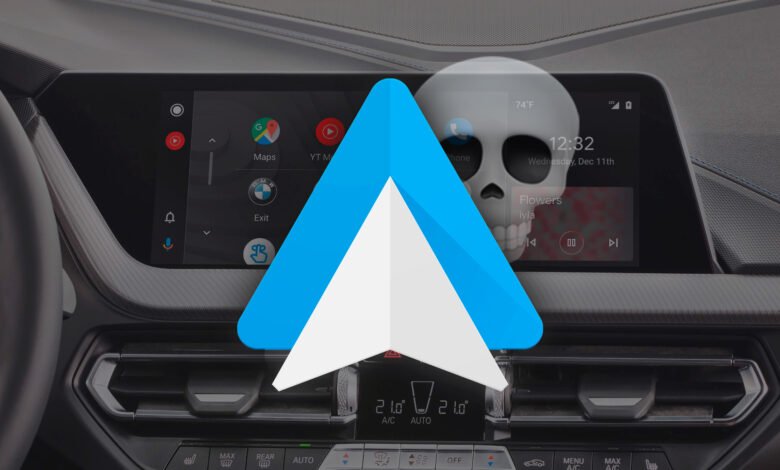 Imagen de un coche con Android Auto en el salpicadero