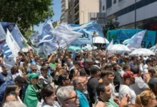 Protesta de gremios estatales en Córdoba