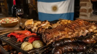 Asado para 10 personas con costilla de novillo, vino, carbón, y postre