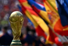 Imagen de la Copa del Mundo de 2026 con la bandera argentina y la española
