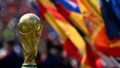 Imagen de la Copa del Mundo de 2026 con la bandera argentina y la española