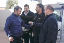Agentes de la Guardia Local de Idiazábal durante el acto de lanzamiento