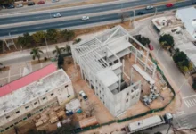 Imagen de la construcción de la nueva sede de la UPC en zona sur