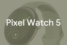 Imagen del Pixel Watch 5 en negro y dorado