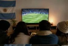 Aficionados argentinos en un estadio