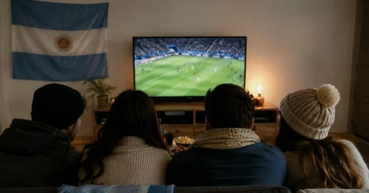 Aficionados argentinos en un estadio