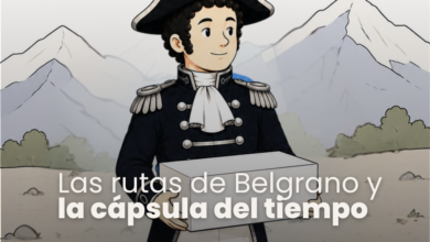 Niños explorando la muestra Las Rutas de Belgrano en el Archivo Histórico de Córdoba