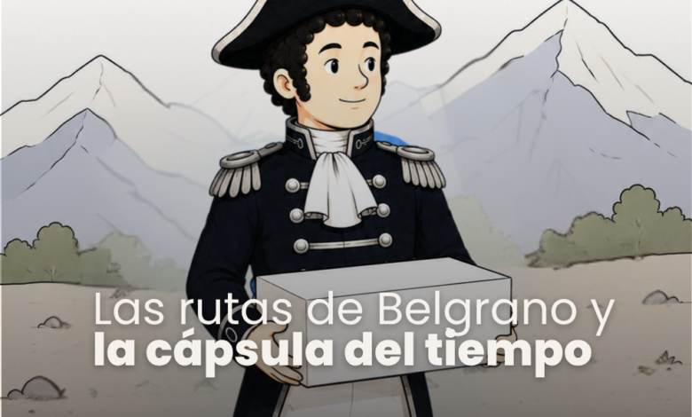 Niños explorando la muestra Las Rutas de Belgrano en el Archivo Histórico de Córdoba