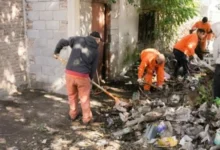 Operarios municipales retirando basura en un barrio de Córdoba