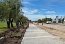 Imagen de la construcción de la ciclovía en Córdoba