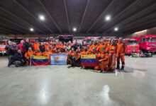 Miembros de la Brigada USAR ARG-10 regresando a Córdoba