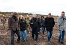 El gobernador Llaryora en el sitio de La Perla