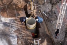 Imagen de la obra en construcción en la avenida Fuerza Aérea
