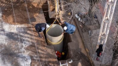 Imagen de la obra en construcción en la avenida Fuerza Aérea