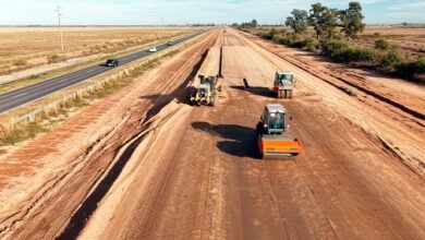 Imagen de la construcción de la Autopista Ruta Nacional 19