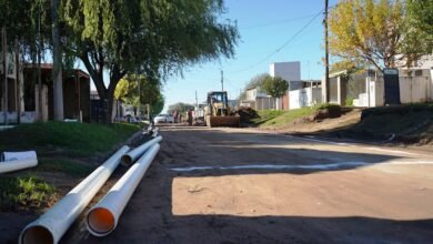 Imagen de la obra de saneamiento cloacal en Río Cuarto