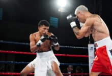 Imagen de boxeadores en acción durante una velada del programa Futuros Campeones Cordobeses