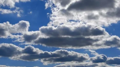 Imagen de un cielo con nubes y claros en Córdoba