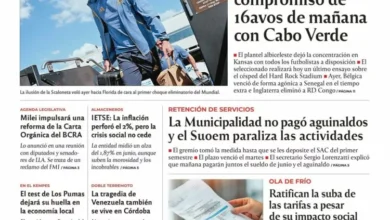 Imagen de la tapa del diario del jueves 2 de julio de 2026