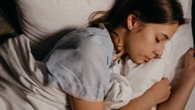Persona durmiendo tranquilamente