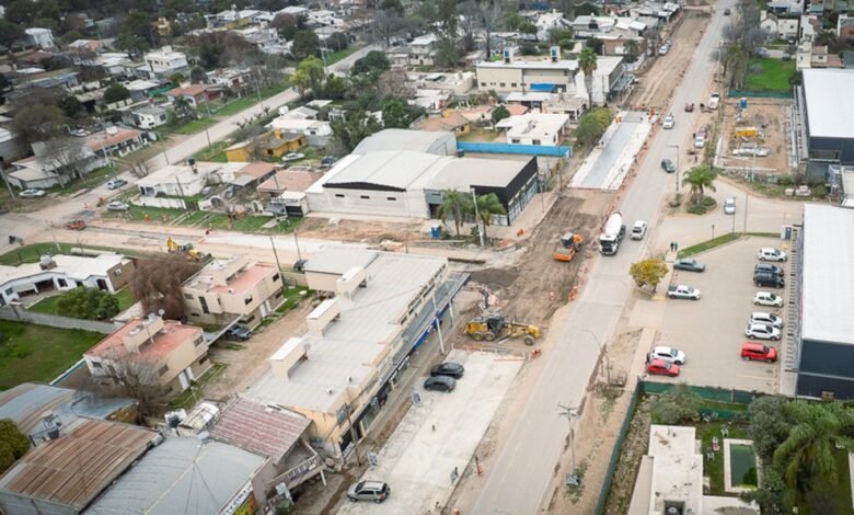Mapa de desvíos en Av. Bodereau para obras de mejora
