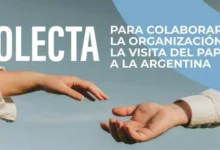 Padre Munir Bracco, vocero del Arzobispado de Córdoba, durante la convocatoria de la colecta