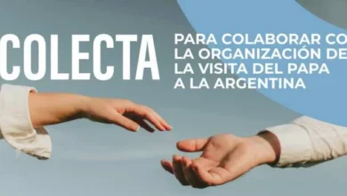 Padre Munir Bracco, vocero del Arzobispado de Córdoba, durante la convocatoria de la colecta