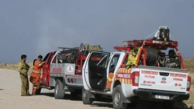 Imagen de un incendio forestal en una sierra de Córdoba