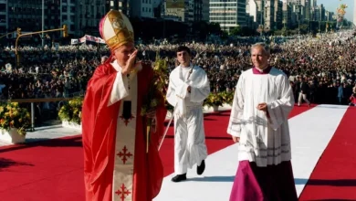 Juan Pablo II en su visita a la Argentina