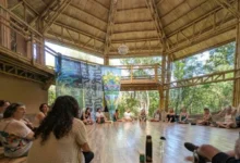 Imagen de una persona en un paisaje natural, simbolizando la conexión entre la salud y el territorio