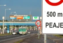 Señal de peaje en la Red de Accesos a Córdoba