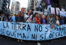 Movilización en Córdoba contra la reforma de la Ley de Tierras