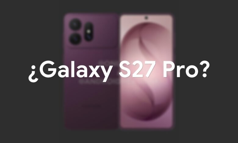 Render del Samsung Galaxy S27 Pro con módulo de cámara tipo barra