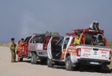 Imagen de un incendio forestal en una zona serrana