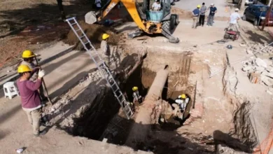 Imagen de la obra de mejora del sistema de agua y saneamiento en Cruz del Eje