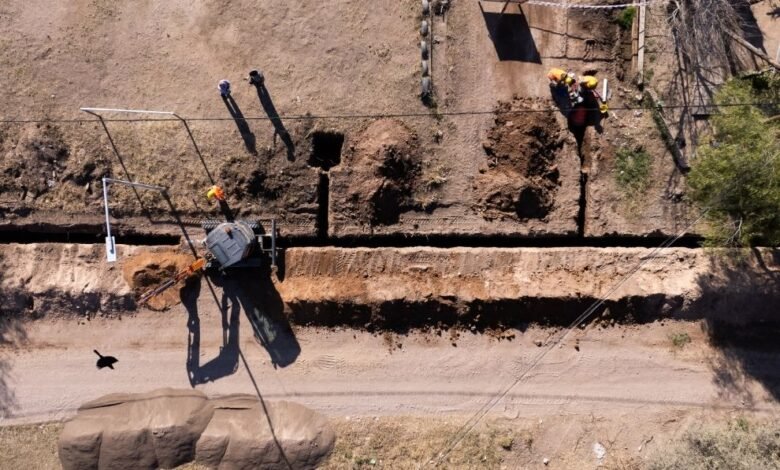 Imagen de la obra de infraestructura en Quilino y Villa Quilino