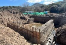 Imagen de la obra de mejora del sistema de agua potable en Sierras Chicas
