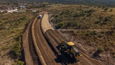 Trabajos de pavimentación en la Ruta Provincial S-400