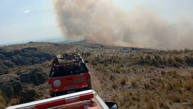 Incendio forestal en Villa de Soto con aviones hidrantes