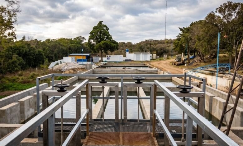 Instalaciones de la nueva planta potabilizadora en Achiras, Córdoba